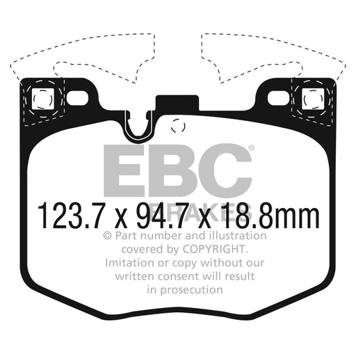 EBC 2021+ BMW G20 3-Series Bluestuff Front Brake Pads EBC