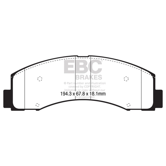 EBC 2018+ Ford F-150 2.7L Twin Turbo (2WD) Yellowstuff Front Brake Pads EBC