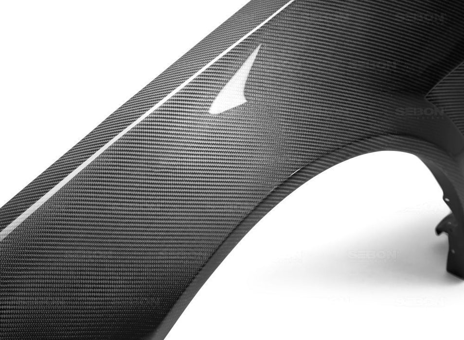Seibon 99-01 Nissan Skyline R34 NSW-Style Carbon Fiber (Gloss Finish) Fenders (Pair) Seibon