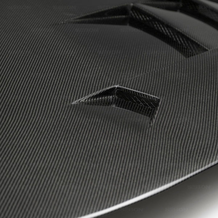 Seibon 93-98 Toyota Supra (JZA80L) TS Style Carbon Fiber Hood Seibon
