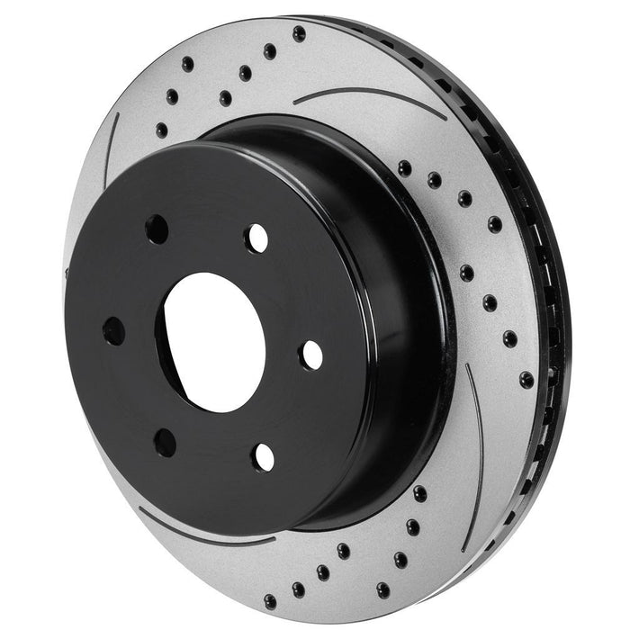 Wilwood Rotor-2.22in Offset-SRP-BLK-Drill-LH - 6 Lug