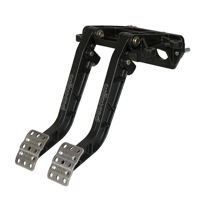 Wilwood Adjustable-Tandem Dual Pedal - Brake / Clutch - Fwd. Swing Mount - 6.25:1 - Black E-Coat