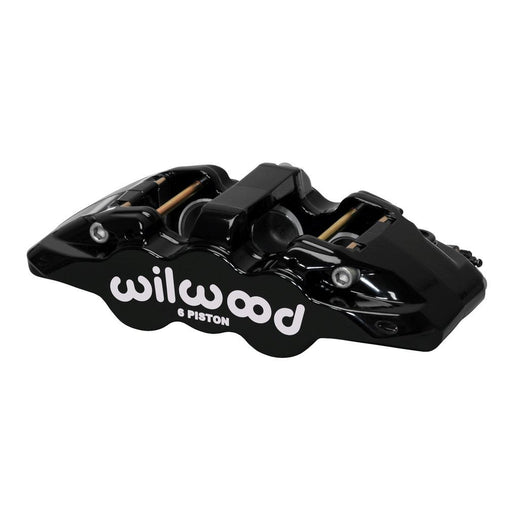 Wilwood Caliper-Aero6-L/H - Black 1.62/1.12/1.12in Pistons 1.25in Disc