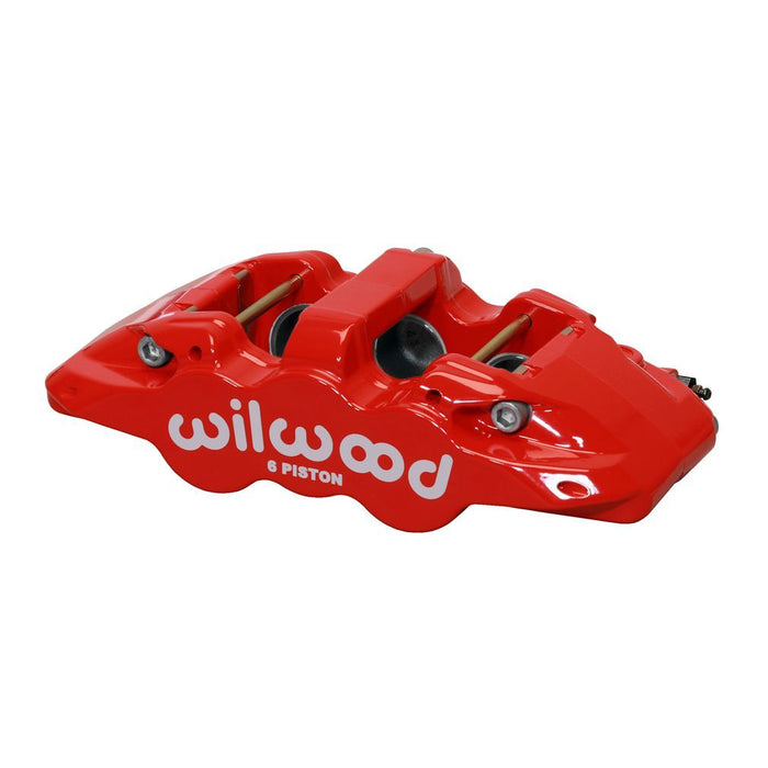 Wilwood Caliper-Aero6-R/H - Red 1.75/1.38/1.38in Pistons 1.25in Disc