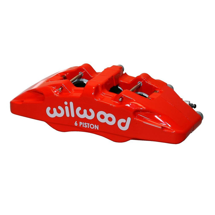 Wilwood Caliper-Forged Dynapro 6 5.25in Mount-Red-R/H 1.38/1.00/1.00in Pistons .81in Disc