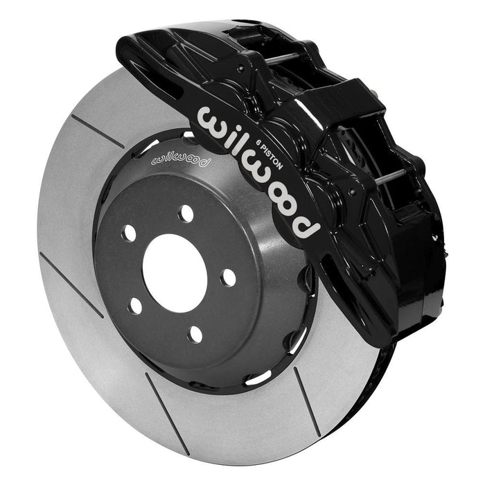 Wilwood SX6R Front Brake Kit 15in Lug Drive Rotor Slotted Black w/ Lines 15+ Ford Mustang