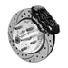 Wilwood Forged Dynalite Pro Front Kit 11.00in Rotor 5x4.00in BC 65-72 SRP Drilled & Slotted - Black