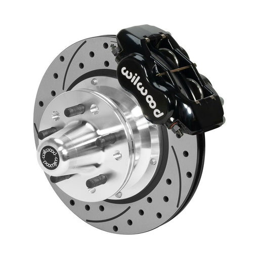 Wilwood Forged Dynalite Pro Series Front Brake Kit Black Caliper 11.00in SRP Drilled & Slotted Rotor
