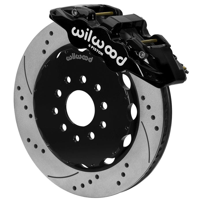 Wilwood AERO6 Front Big Brake Kit 14.00in Drilled Black Rotor - 97-13 Chevrolet Corvette C5/C6/Z06