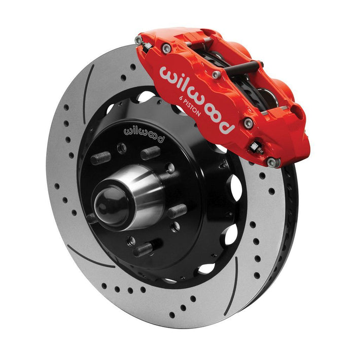 Wilwood Forged Narrow Superlite 6R Front Big Brake Kit 14in Rotors 63-87 C10 - Red