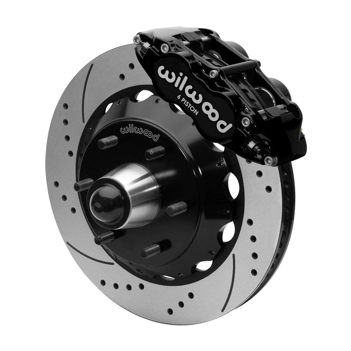 Wilwood Forged Narrow Superlite 6R Front Big Brake Kit 14.00in Drilled Rotors 67-86 GM C1500 - Black