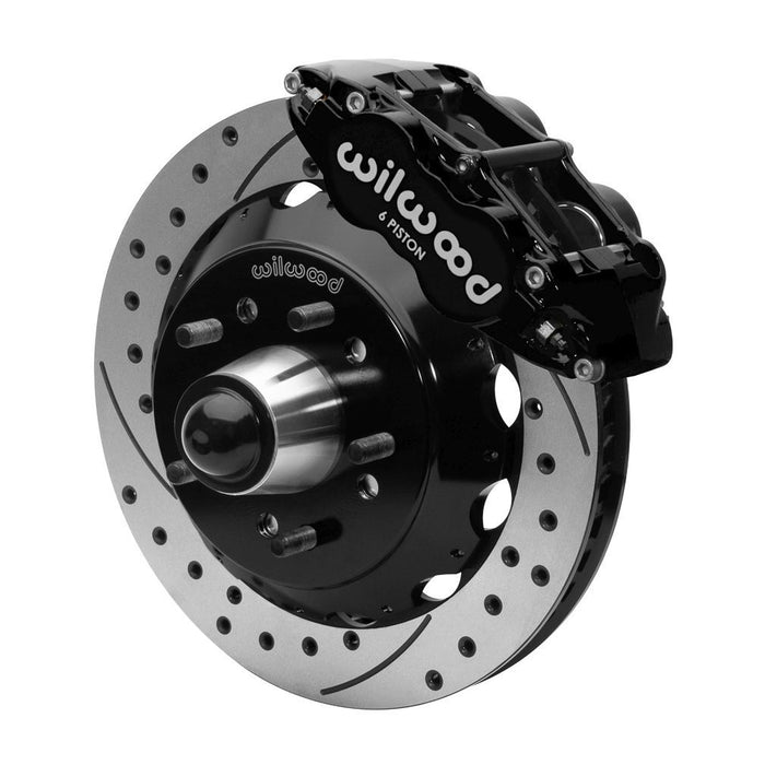 Wilwood Forged Narrow Superlite 6R Front Big Brake Kit 13.06in Drilled Rotors 88-98 C1500 - Black