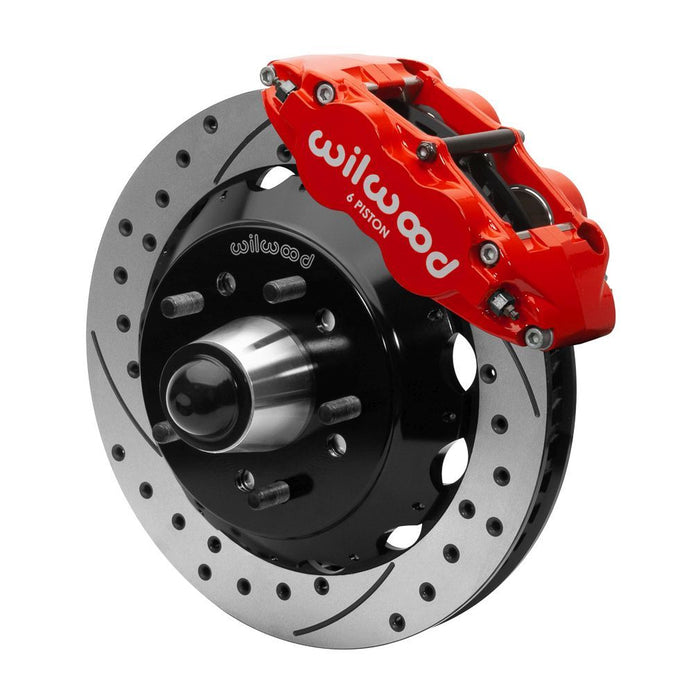Wilwood Forged Narrow Superlite 6R Front Big Brake Kit 13.06in Drilled Rotors 88-98 C1500 - Red