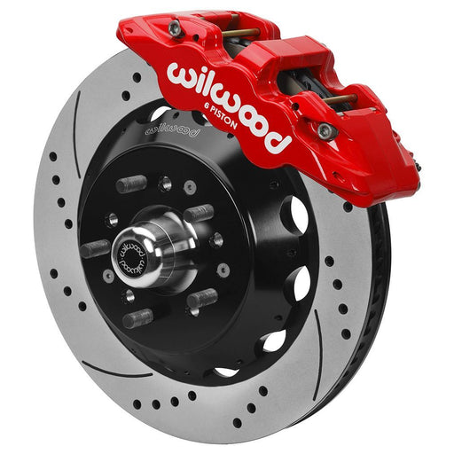 Wilwood Aero6 Big Brake Front Kit 14.00in D/S Red 67-69 Chevrolet Camaro w/ Wilwood AFX Pro Spindle