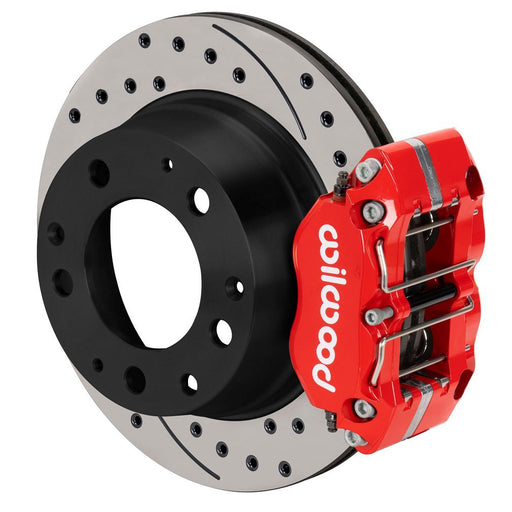 Wilwood 69-83 Porsche 911 Narrow Dynapro-P Radial Rear Brake Kit Red Caliper SRP Drill & Slot Rotor