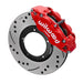 Wilwood 84-87 Porsche 911 Base Superlite 4R Front Brake Kit w/ Red Caliper Drilled & Slotted Rotor