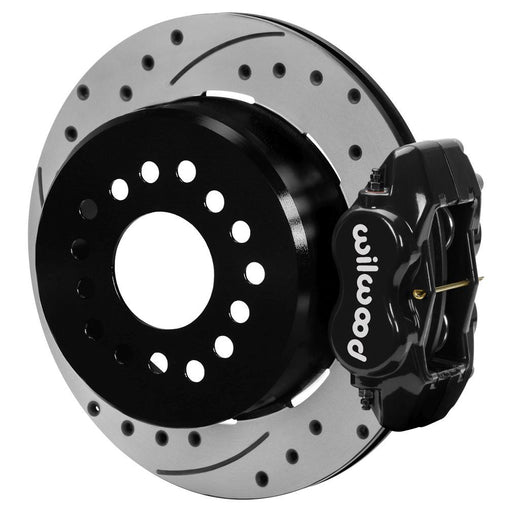 Wilwood Forged Dynalite Rear Parking Brake Kit - Drilled & Slotted Rotors (Black)