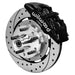 Wilwood 73-78 Dodge Charger Dynapro 6 Front Brake Hub Kit Black Caliper SRP Drilled & Slotted Rotor