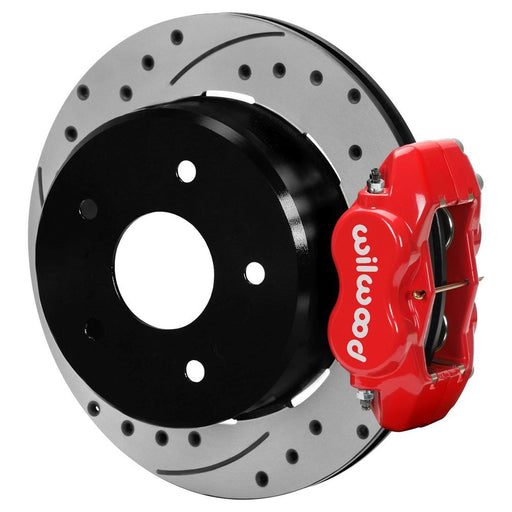 Wilwood 88-98 Chevy Silverado Forged Dynalite 12.19x0.81 Drill/Slot Rear Drum to Disc Conv. - Red