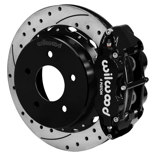 Wilwood 88-98 Chevy Silverado Superlite 4R 12.88x1.10in Drill/Slot Rear Drum to Disc Conv. - Black