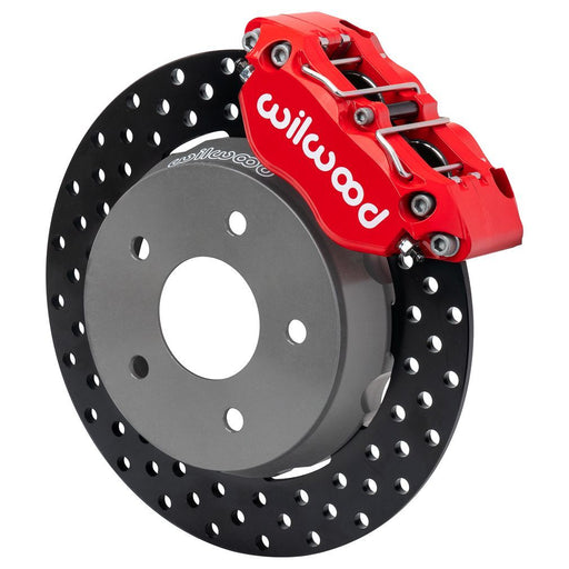 Wilwood 22-23 Polaris RZR Turbo Dynapro 4R Front Brake Kit w/ 11.25in Drilled Rotors - Red