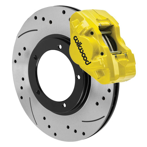 Wilwood 69-74 Porsche 911 D31 11.10in. Front Brake Kit w/ Flex Lines - Drilled Rotors (Yellow)