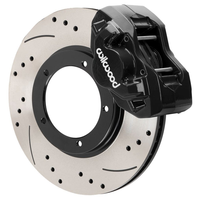 Wilwood 75-83 Porsche 911 D45 11.10in. Front Brake Kit w/ Flex Lines - Drilled Rotors (Black)