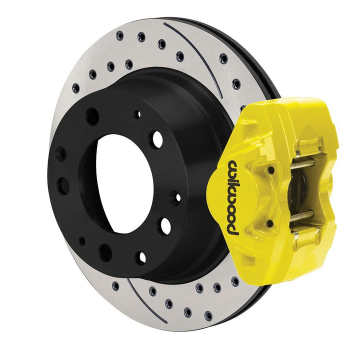 Wilwood 69-83 Porsche 911 D31 11.42in. Rear Brake Kit w/ Flex Lines - Drilled Rotors (Yellow)