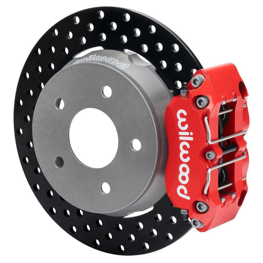 Wilwood 22-23 Polaris RZR Turbo Dynapro 4R Rear Brake Kit w/ 11.25in Drilled Rotors - Red