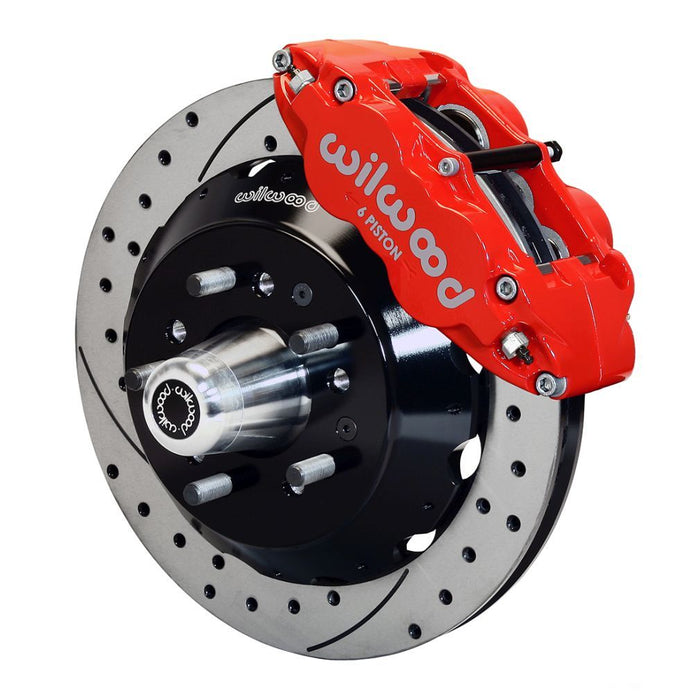 Wilwood 69-70 Chevy Impala W/ Disc Or Drum 69-82 Corvette FNSL6R 12.88 in GT Rotor Drilled Red