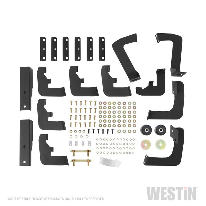 Westin/HDX 09-18 Dodge/Ram 1500 Crew Cab (5.5ft Bed) Drop Wheel to Wheel Nerf Step Bars - Txt Black Westin