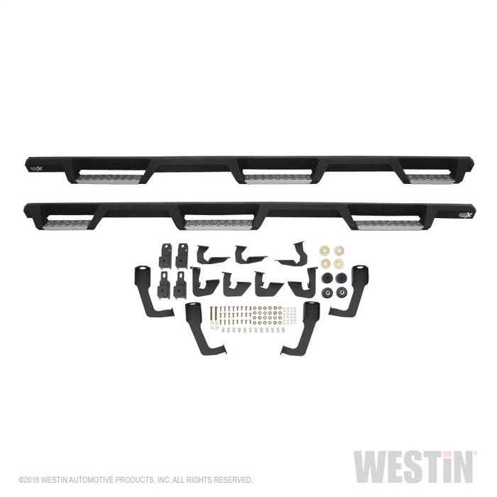 Westin/HDX 07-18 Chevrolet Silverado 2500 6.5ft Drop Wheel to Wheel Nerf Step Bars - Textured Black Westin