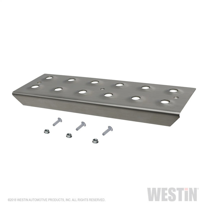 Westin 11in Step Plate w/screws (Set of 2)- Stainless Steel Westin