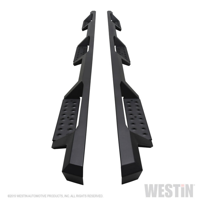 Westin/HDX 19-20 Ram 2500/3500 Crew Cab (8ft Bed) Drop Wheel to Wheel Nerf Step Bars - Txt Black Westin