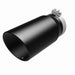 MagnaFlow Tip Stainless Black Coated Single Wall Round Single Outlet 6in Dia 5in Inlet 13in L Magnaflow