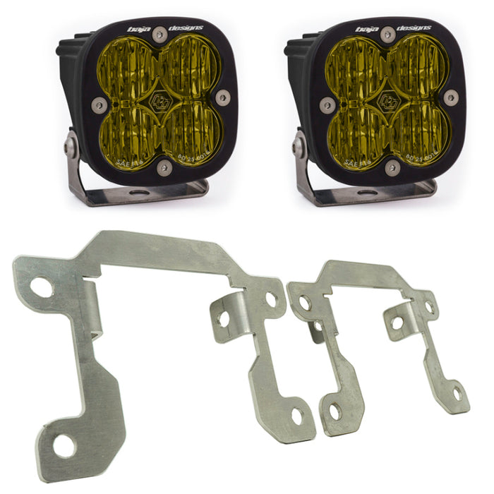 Baja Designs 2019+ Ranger Fog Light Squadron Amber Fog Pocket Kit Baja Designs