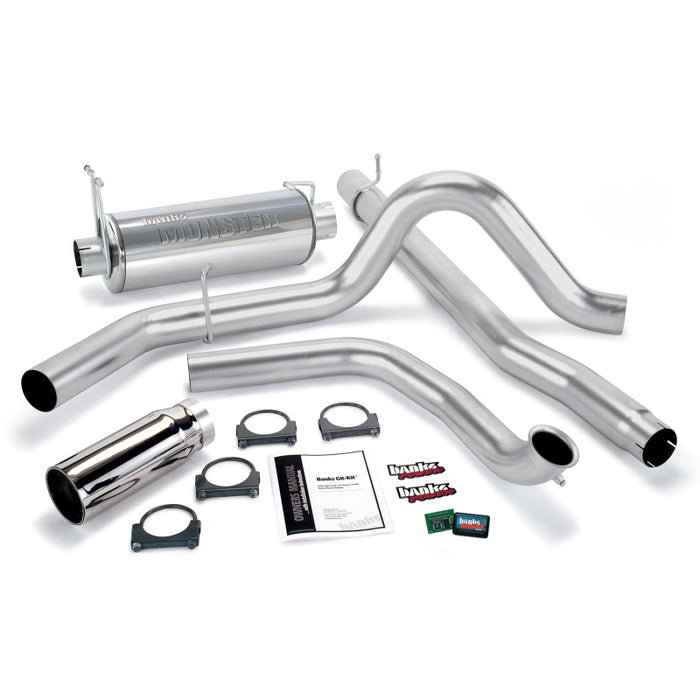 Banks Power 01-03 Ford 7.3L w/Cat Conv Git-Kit - SS Single Exhaust w/ Chrome Tip Banks Power