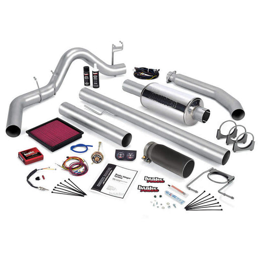 Banks Power 01 Dodge 5.9L 235Hp Ext Cab Stinger System - SS Single Exhaust w/ Black Tip Banks Power
