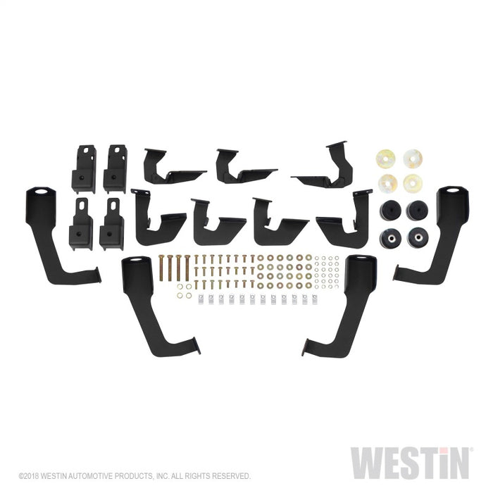 Westin/HDX 07-19 Chevrolet Silverado 2500 8ft Drop Wheel to Wheel Nerf Step Bars - Textured Black Westin
