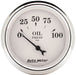 Auto Meter 2-1/16in 100PSI Electronic Oil Pressure Old Tyme White Gauge AutoMeter