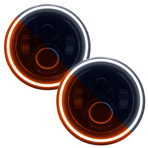 Oracle 07-18 Jeep Wrangler JK Switchback LED Halo Headlights - Amber/White - Switchback SEE WARRANTY ORACLE Lighting