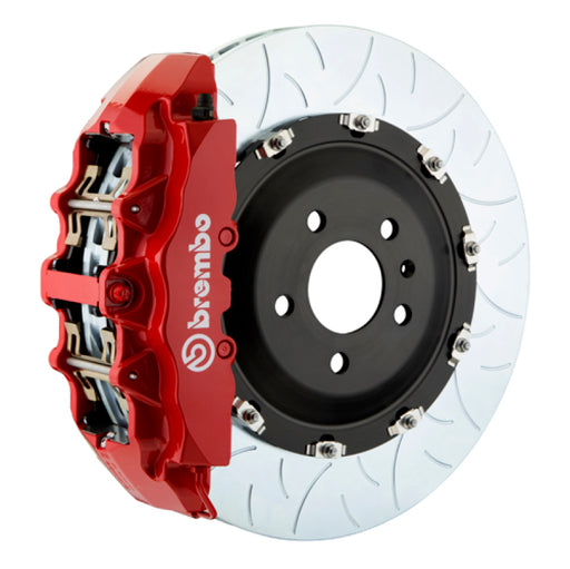 Brembo 15-19 Corvette Z06 Excl CC Brakes Fr GT BBK 6Pis Cast 380x34 2pc Rotor Slotted Type3-Red Brembo