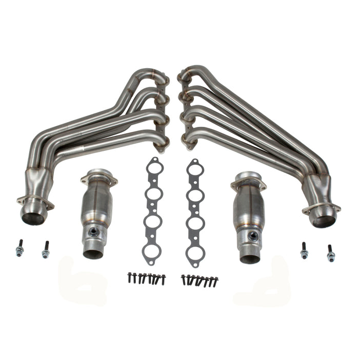 BBK 10-15 Camaro LS3 L99 Long Tube Exhaust Headers With Converters - 1-3/4 304 Stainless BBK