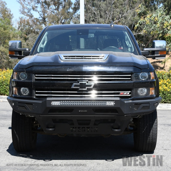 Westin 15-19 Chevrolet Silverado 2500/3500 Pro-Mod Front Bumper - Textured Black Westin