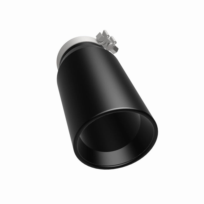 MagnaFlow Tip Stainless Black Coated Single Double Round Single Outlet 5in Dia 4in Inlet 13in L Magnaflow