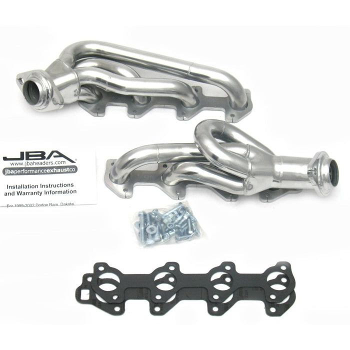 JBA 00-03 Dodge 4.7L PowerTech 1-1/2in Primary Silver Ctd Cat4Ward Header JBA