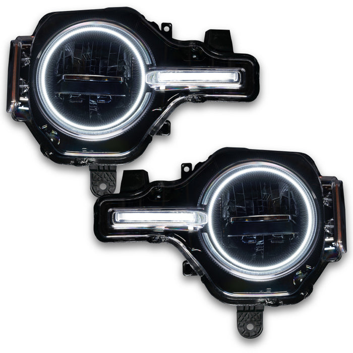 Oracle 21-22 Ford Bronco Headlight Halo Kit w/DRL Bar - Base Headlights -w/RF Cntrl SEE WARRANTY ORACLE Lighting