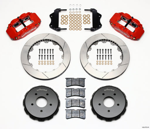 Wilwood Narrow Superlite 6R Front Hat Kit 13.06in Red 2004-2006 Pontiac GTO