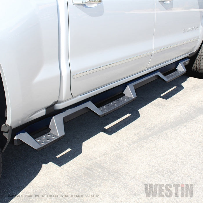Westin 07-18 Chevrolet Silverado 1500 CC 5.5ft Bed HDX Drop W2W Nerf Step Bars - Tex. Blk Westin