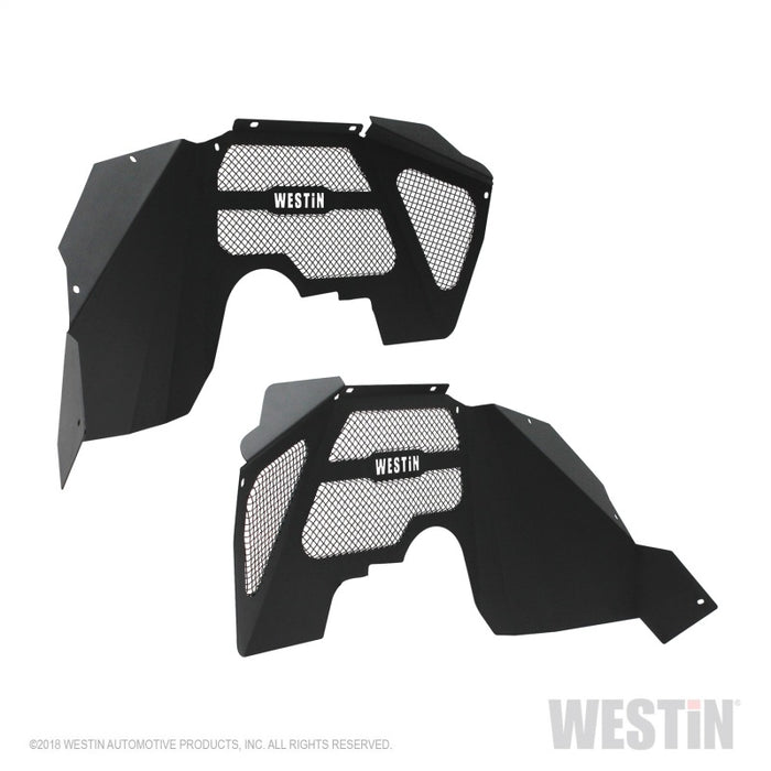 Westin 07-18 Jeep Wrangler JK Inner Fenders - Front - Textured Black Westin